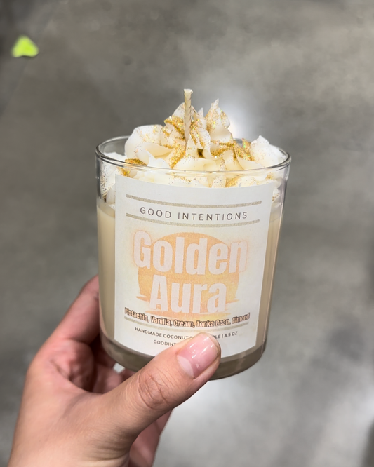 Golden Aura Whipped Candle